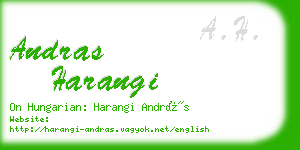 andras harangi business card